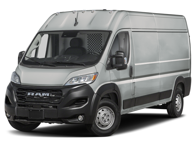 Front three-quarter view of a silver cargo van with black grille, bumper