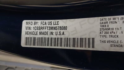 2021 RAM 1500 Big Horn Crew Cab 4x4 5'7' Box