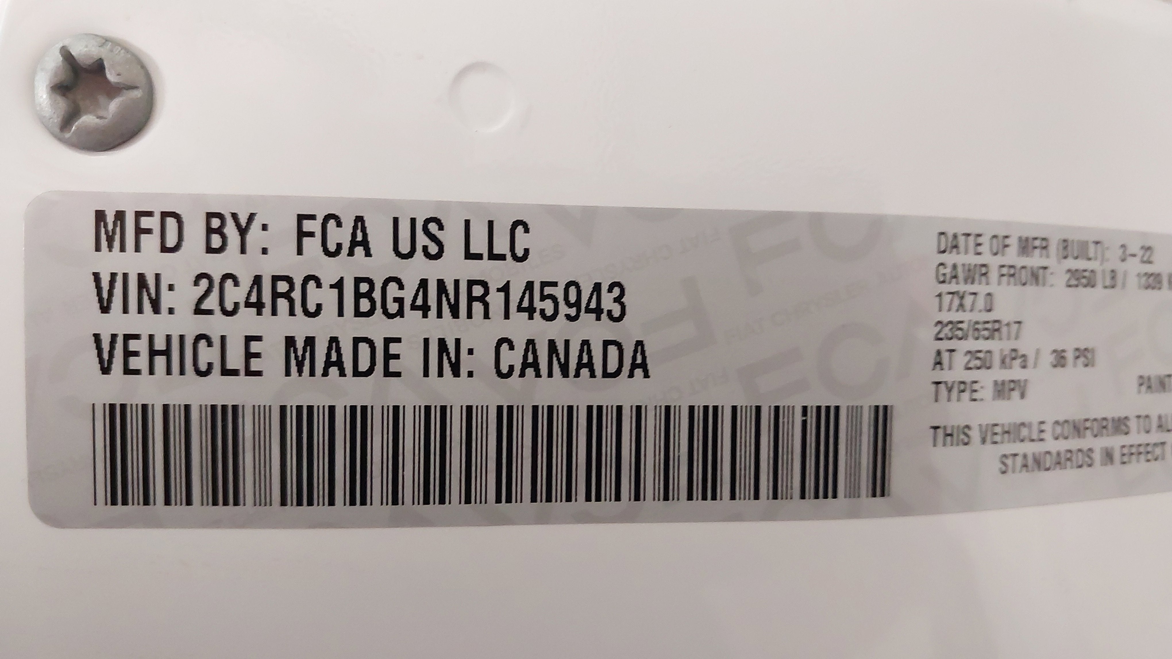 2022 Chrysler Pacifica Touring L
