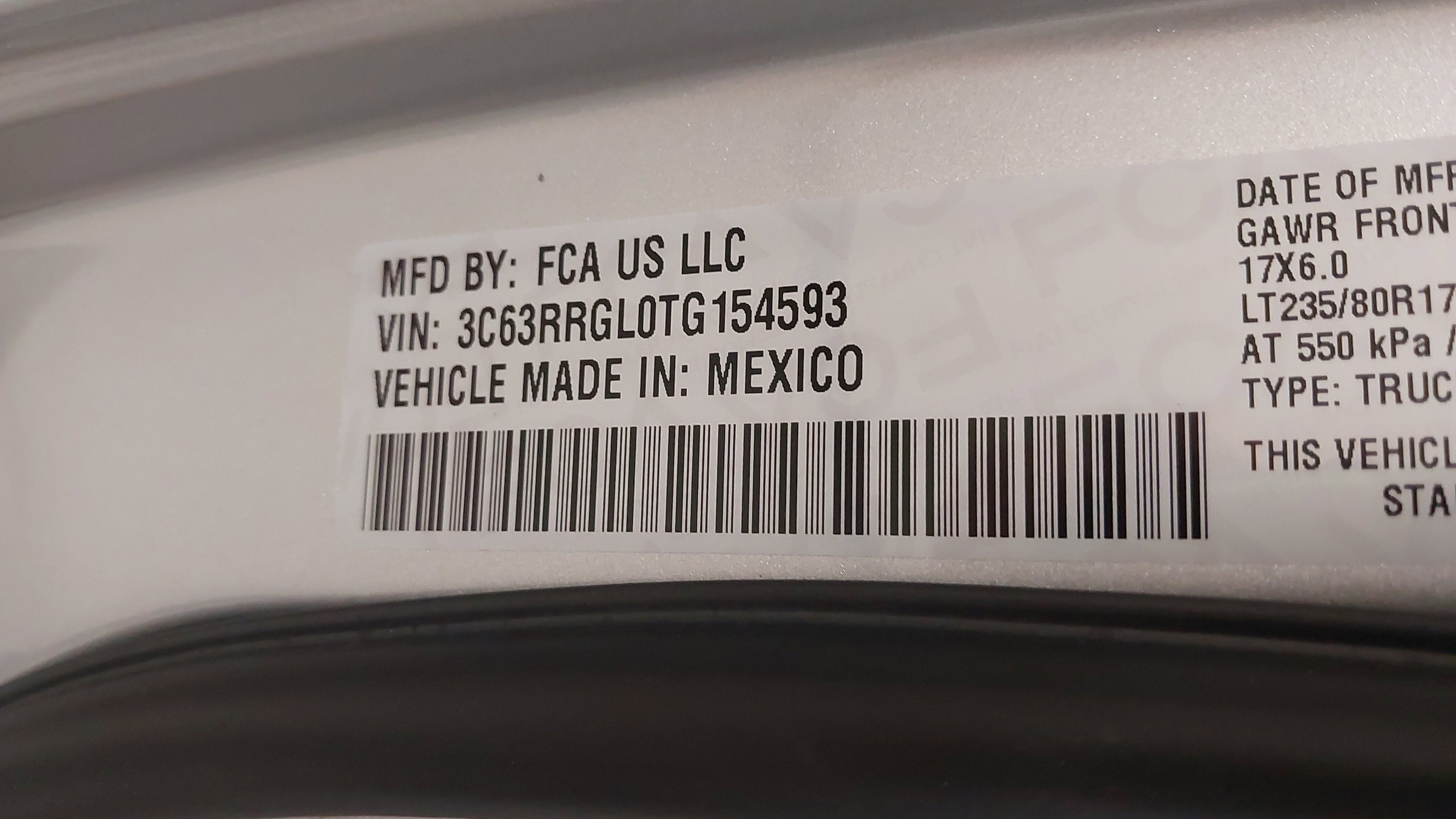2026 RAM Ram 3500 RAM 3500 TRADESMAN CREW CAB 4X4 8' BOX