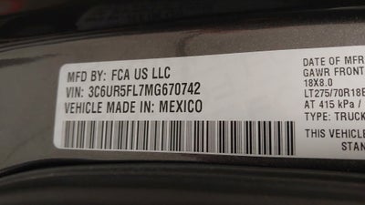 2021 RAM 2500 Laramie Crew Cab 4x4 6'4' Box